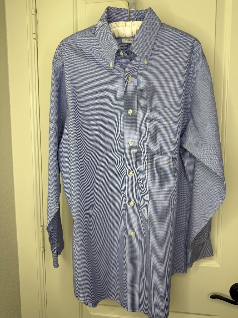 Brooks‎ Brothers Slim Fit Non-Iron Dress Shirt Blue Check 16-33